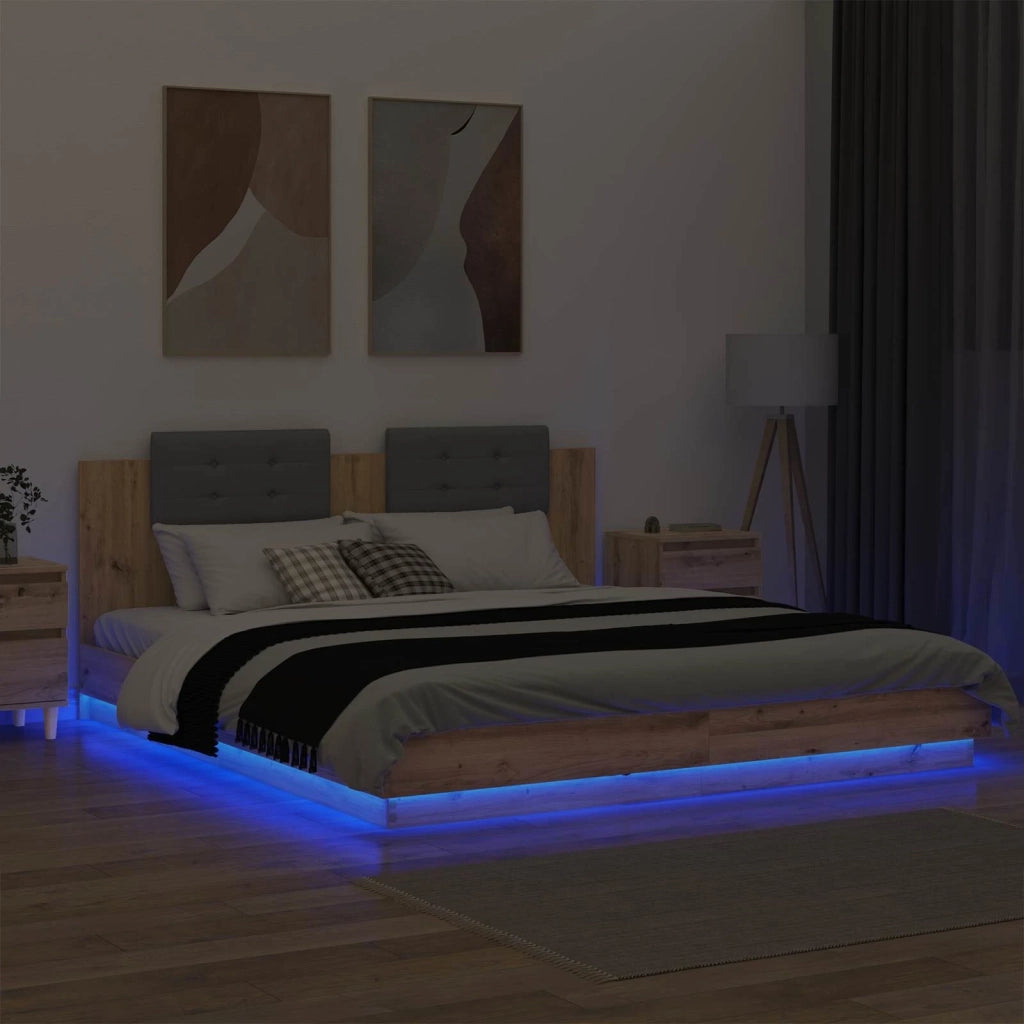 Struttura letto con testata Rovere artigianale 180 x 200 cm 3416335