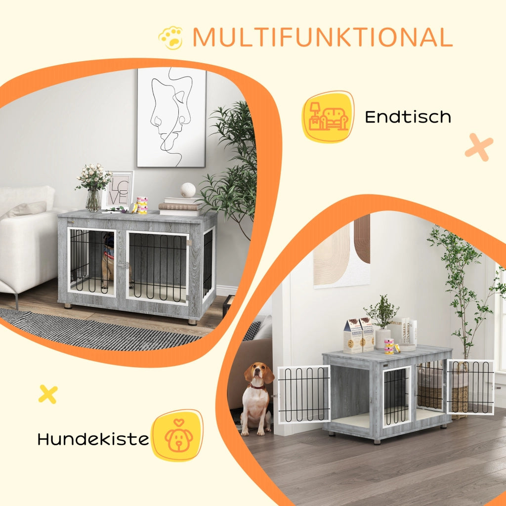 Cuccia per cani lavabile con cuscino ¨C zephmum ¨C 90x58x65 cm grigio