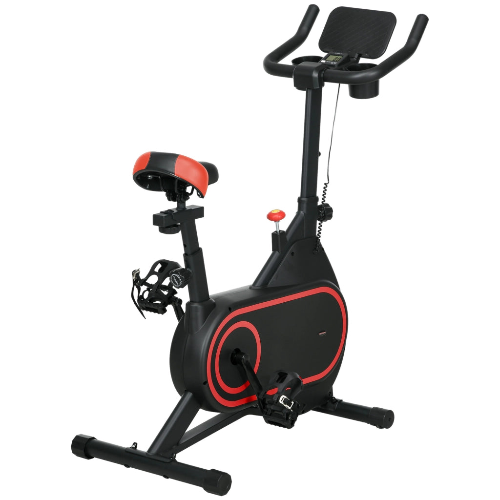 Bicicletta da camera con volano 4 kg ¨C Minimal ¨C Rosso e nero