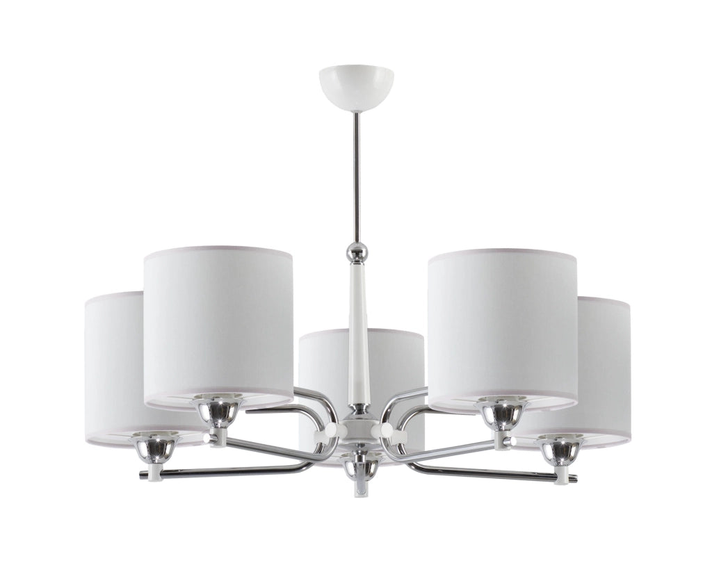 Lampadario classico bianco/cromo 5xE27 TWINGO Jupiter