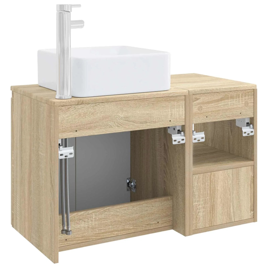 Set di mobili per il bagno 2 pz Rovere Sonoma 3404066