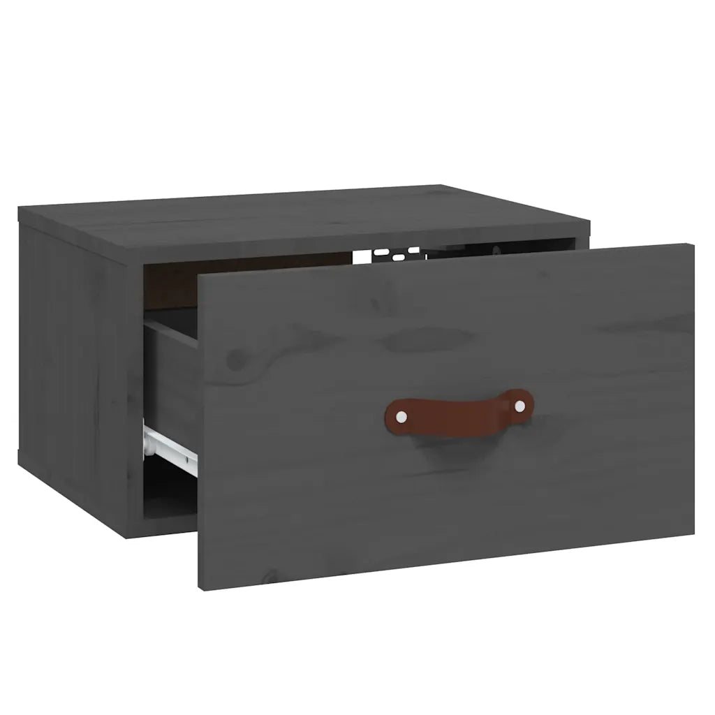 Comodini a Muro 2 pz Grigi 40x29,5x22 cm 820991