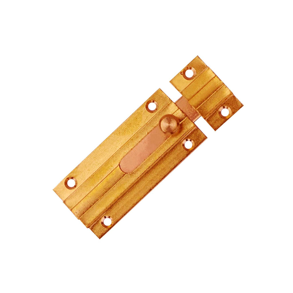 Catenaccio sagomato - 125 mm. - ottone lucido - 1 pz.