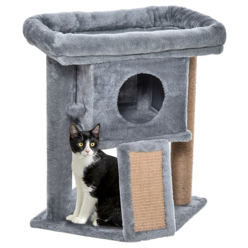 Albero per Gatti con Piattaforma e Palla ¨C zephmum ¨C Grigio Chiaro 57 cm