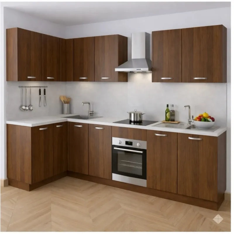 Anta per mobili in Legno nobilitato Compresa di Maniglia 72x40 Noce