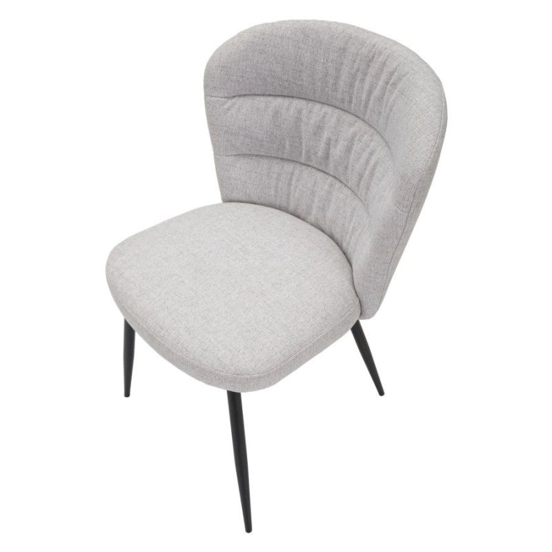 Sedia Losanna Grigia Set 2 Pz cm 58x60,5x85