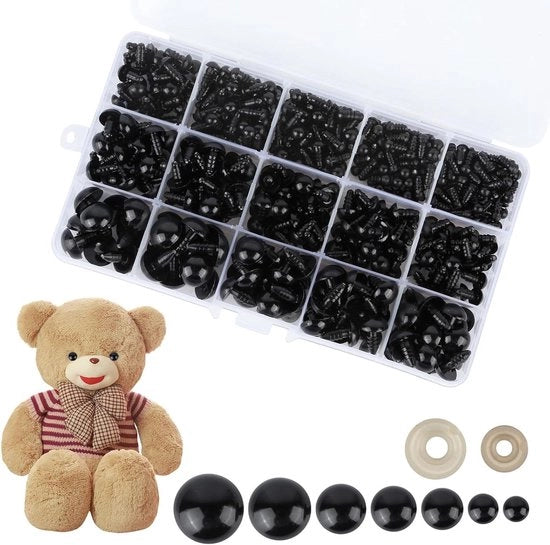 Occhielli di sicurezza in plastica - 7 misure (5-14 mm)