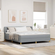 Letto a molle con materasso Grigio chiaro 180 x 200 cm Tessuto 3340290