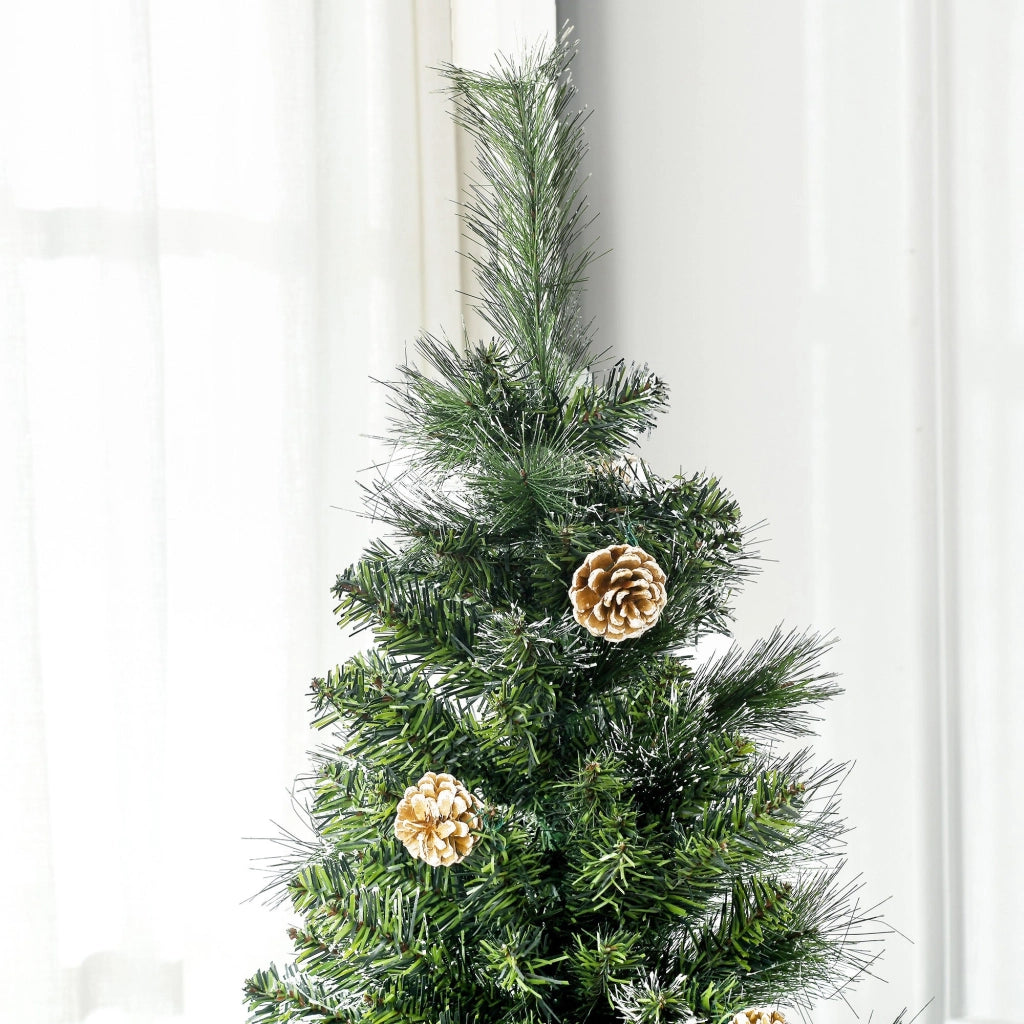 Albero di Natale Artificiale 180 cm 618 Rami con Pigne Verde