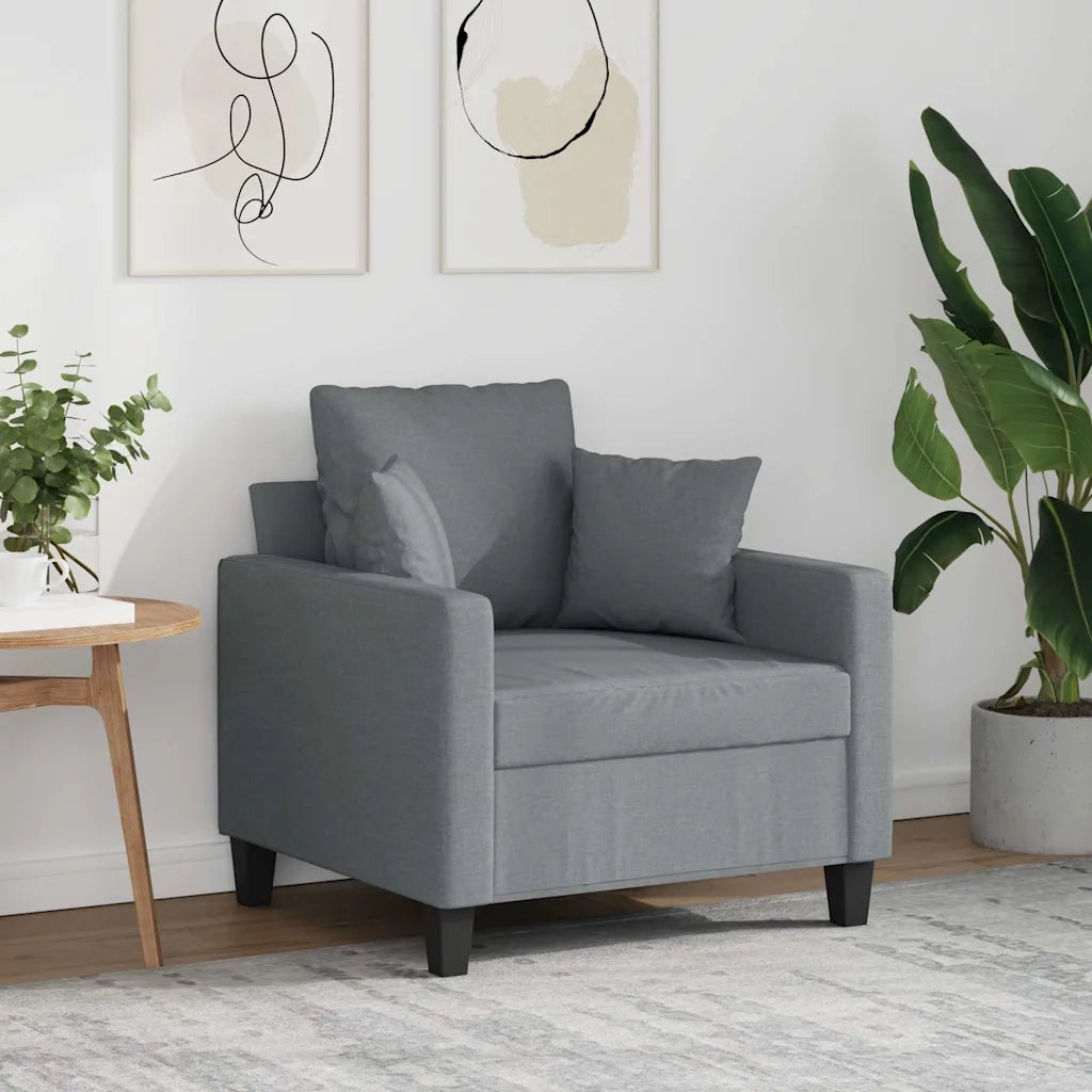 Poltrona | Sedia Relax Grigio Chiaro 60 cm in Tessuto