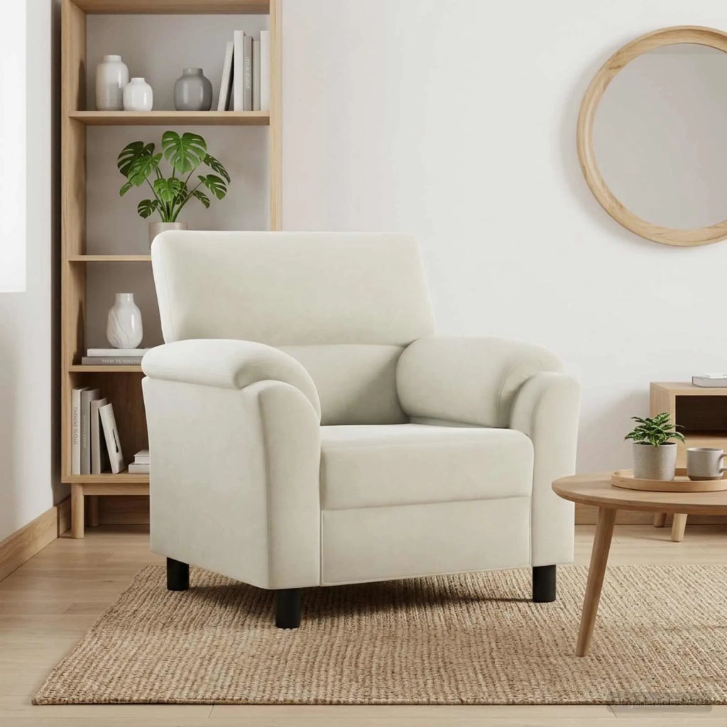 Divano Crema 94 x 85 x 93 cm Velluto 42040815