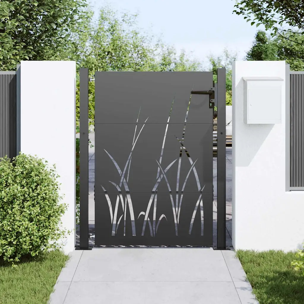 Cancello da giardino con blocco Nero 110 x 130 cm CFW5828068