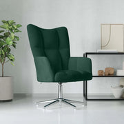 Poltrona Relax Verde Scuro in Velluto 328119