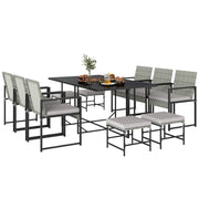 Set poltrone per esterno ¨C Minimal ¨C 11 pezzi, grigio