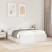 Letto senza Materasso-Struttura Letto Bianco 140x200 cm Legno Massello di Pino 260572