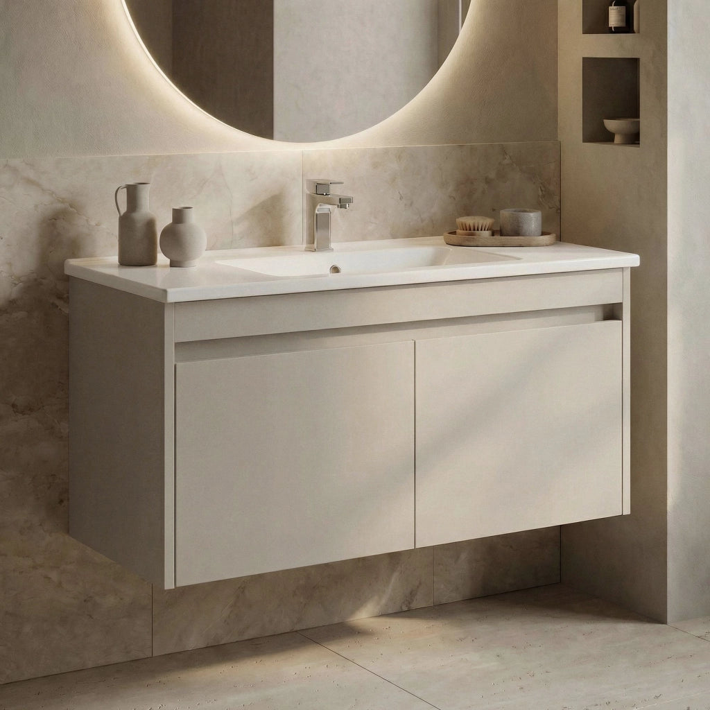 Mobile lavabo "Arno 100" - 100 x 45 x 52 cm - Cashmere