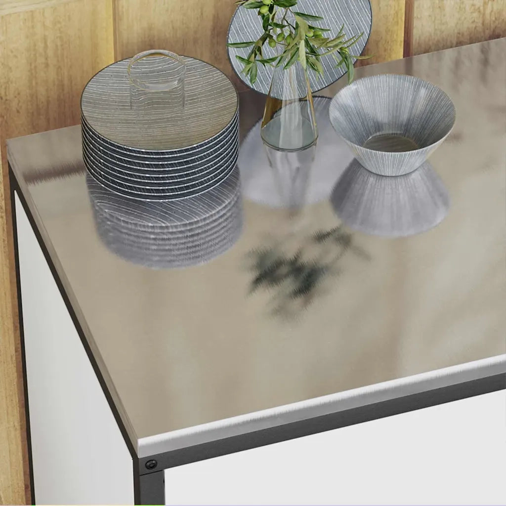 Set di Stoccaggio per Cucina con lo scaffale 2 pz-Armadietto Cucina-Armadietto Cucina Bianco 316043