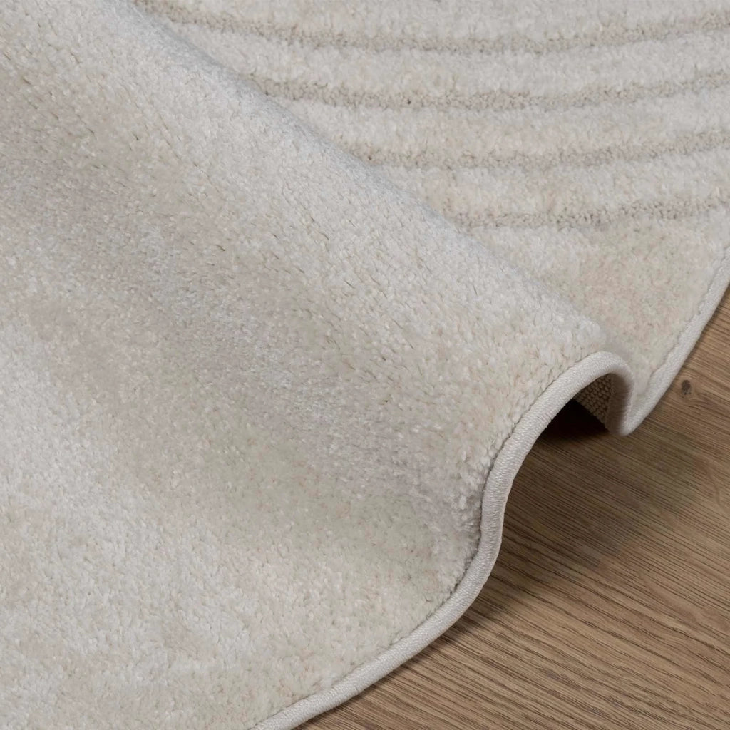 Tappeti per area Rotondo GALATI Crema Ø 160 CM Poliestere 42022802