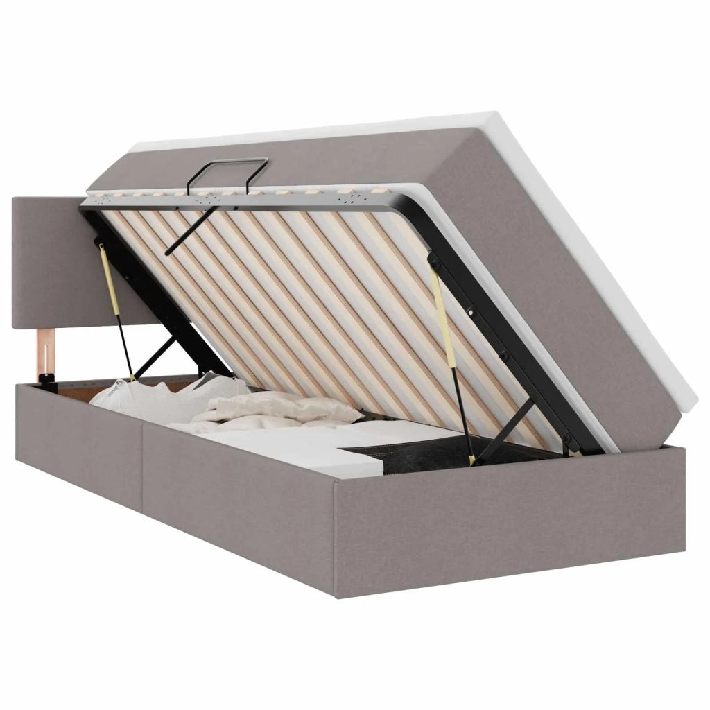 Letto con contenitore e LED con led Talpa 100 x 200 cm Tessuto