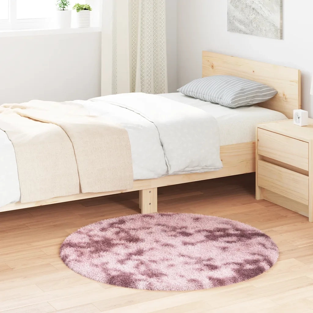 Tappeto del soggiorno | Tappeto Shaggy a Pelo Lungo NAVARRA Rosa Antico 100x100cm