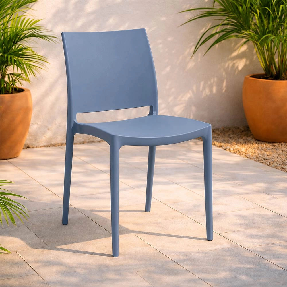 Sedia da sala da pranzo Altea in plastica colore Blu modello comfort
