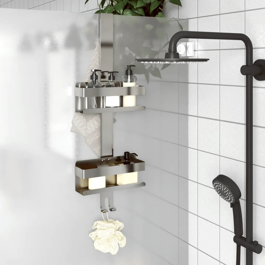 Mensola da Doccia Pensile in Acciaio Inox 304 Spazzolatocod mxl 92783