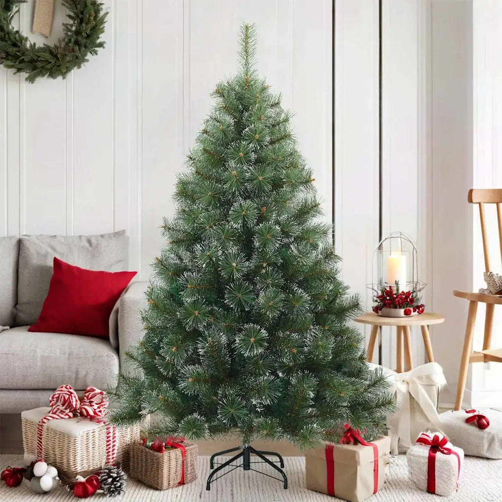 Albero di Natale Artificiale Snodato Foderato di Neve Verde 42019337