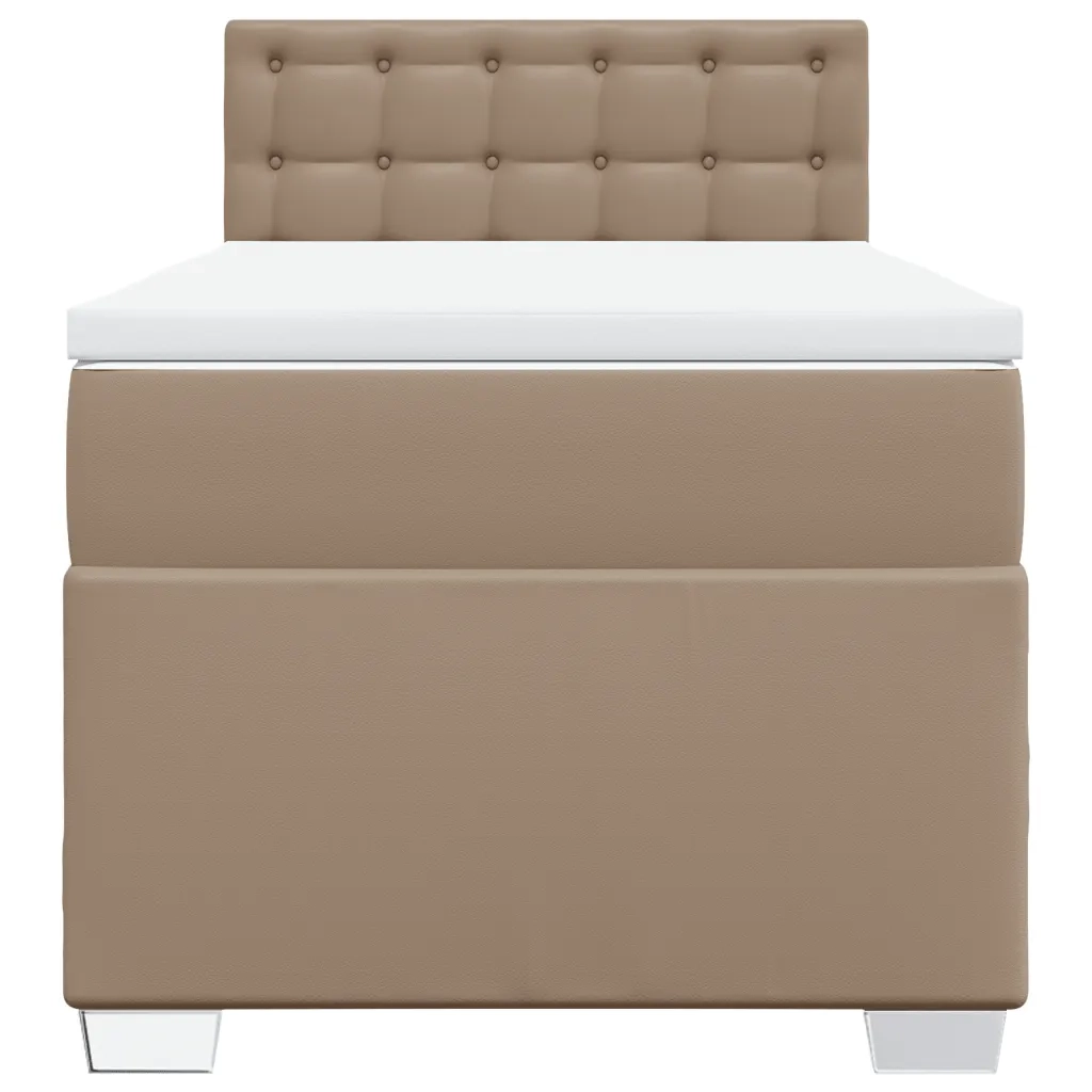 Giroletto a Molle con Materasso Cappuccino 90x200 cm Similpelle