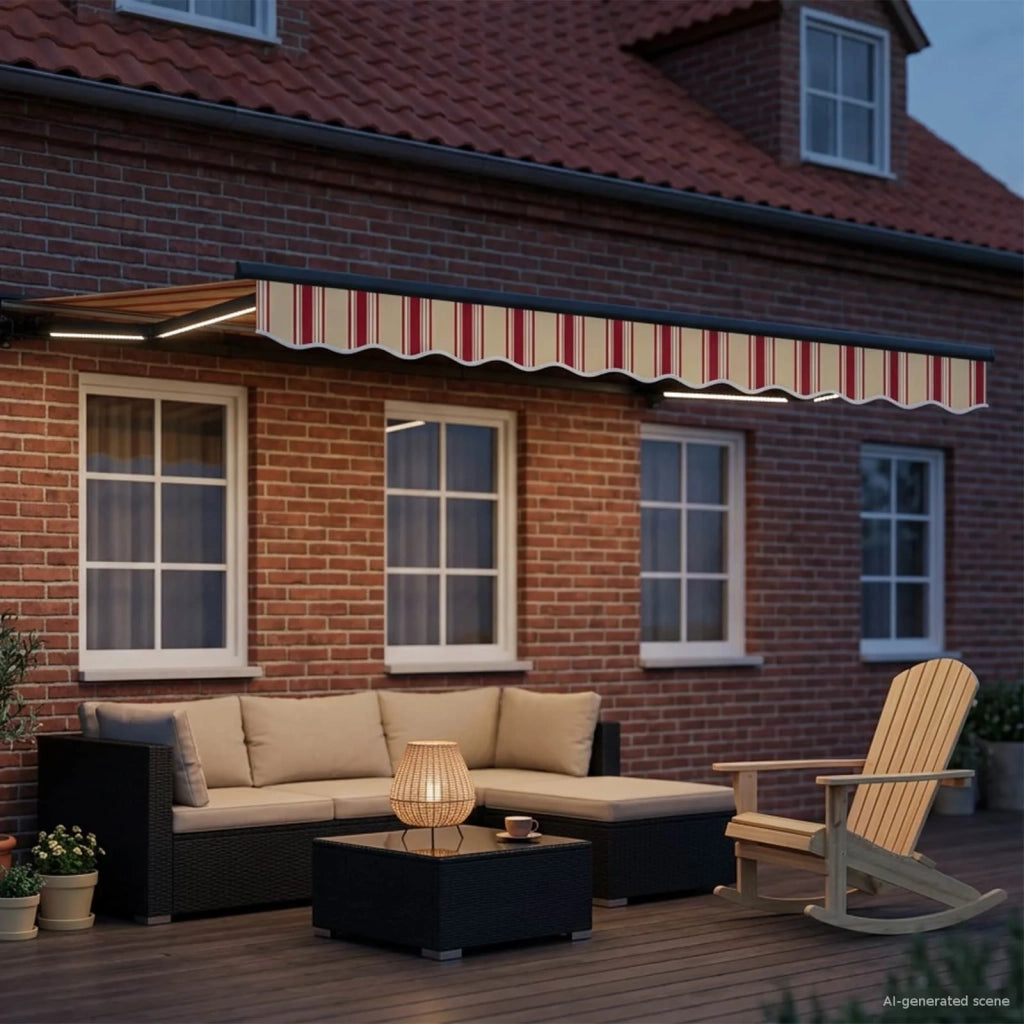 Cornice per Tenda Manuale con LED 3,5 x 2 m 3420770