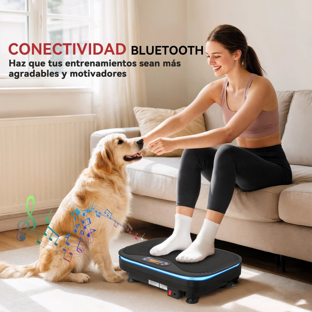 Piattaforma Vibrante ¨C Minimal ¨C 99 Velocit¨¤ 3 Programmi Bluetooth LED Telecomando