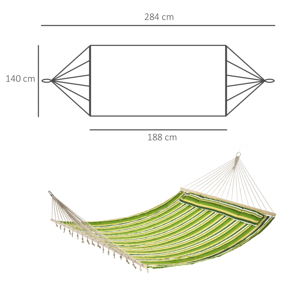Amaca da Giardino Doppia con Cuscino ¨C Minimal ¨C Grigio 188x140 cm