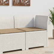 Divano da Giardino a 1 Posto con Cuscino Aspetto Rattan PP 8011826