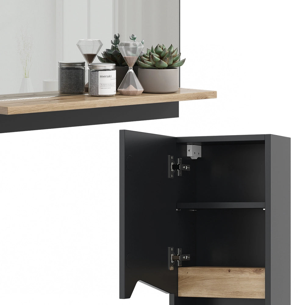 Vicco Combinazione di mobili da bagno Antracite 4 parti