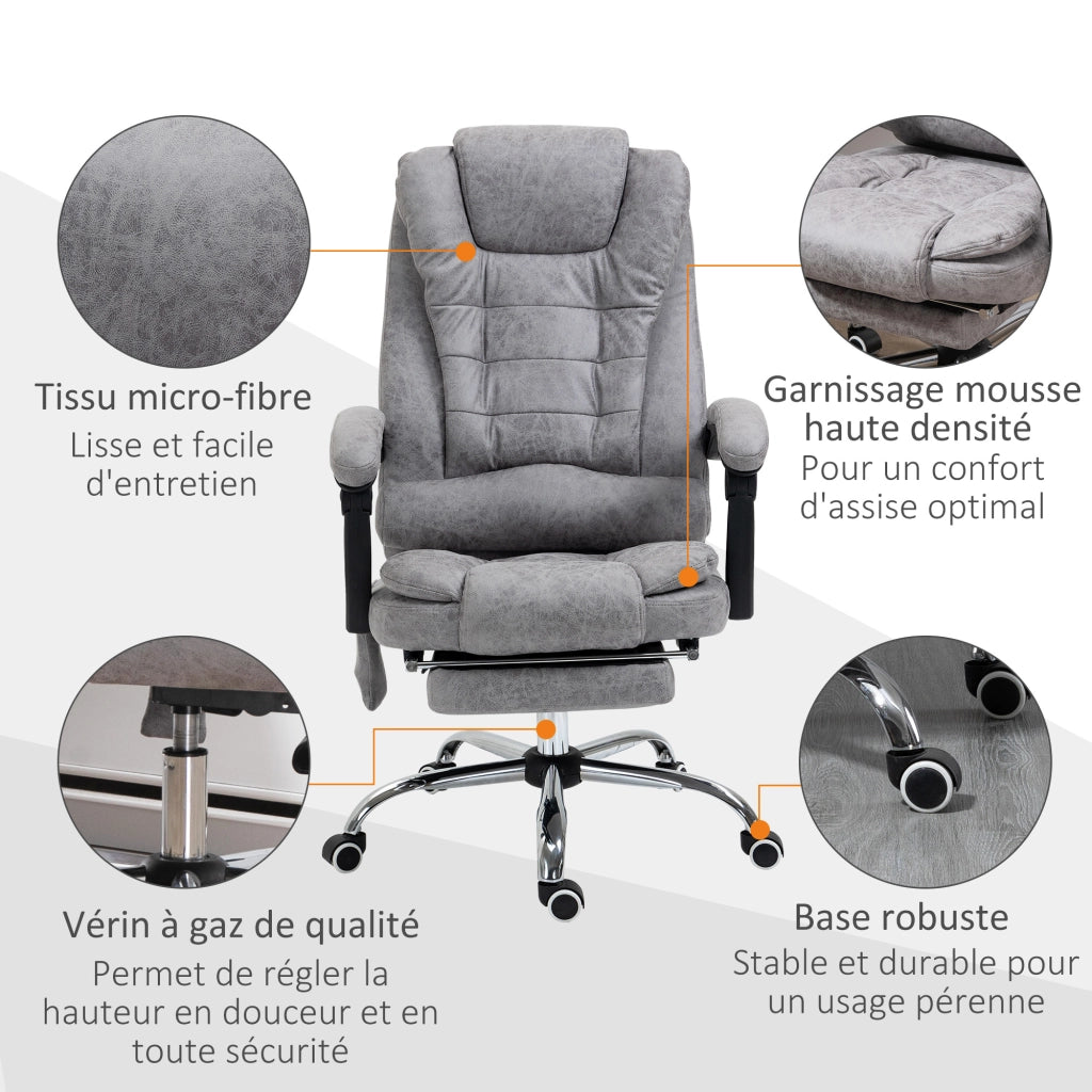 Poltrona massaggiante riscaldante regolabile in altezza ¨C Minimal ¨C Grigio