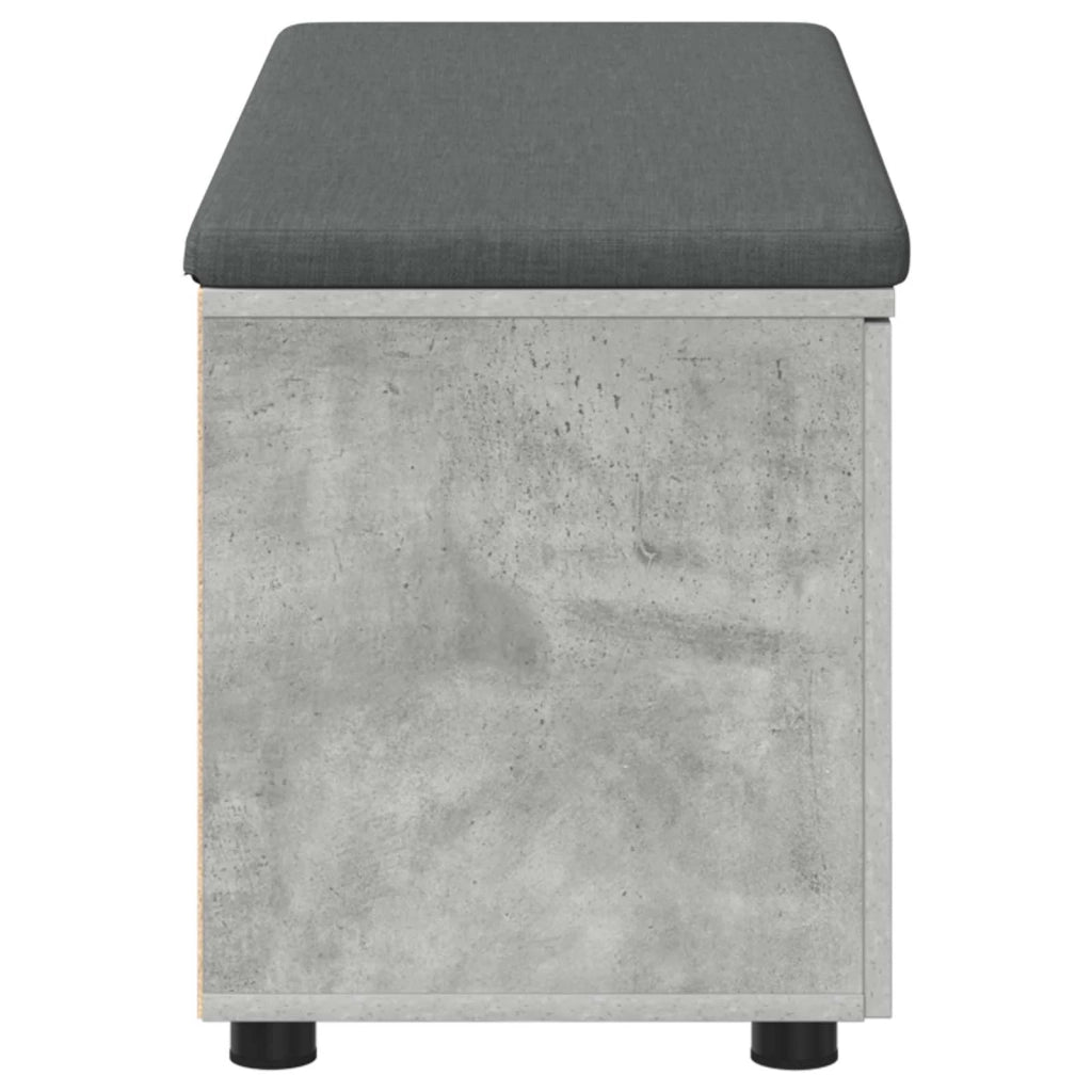 Panca per ingresso con cuscino Grigio Cemento 100 x 38 x 46 cm 891491