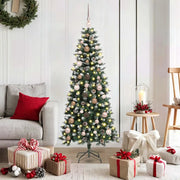 Albero di Natale artificiale con 150 LED Verde 150 cm 3395806