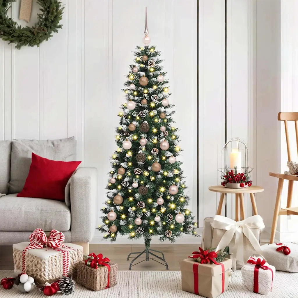 Albero di Natale artificiale con 150 LED Verde 150 cm 3395806