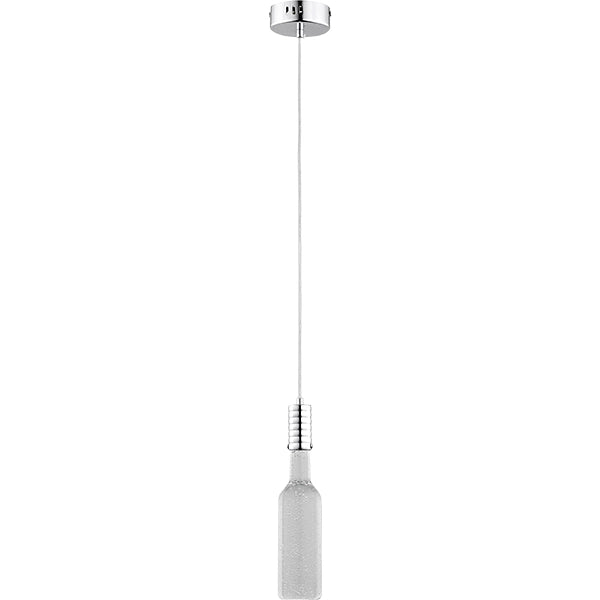 Lampada a sospensione bottiglia BOTTLE cromata LED 3W Alfa
