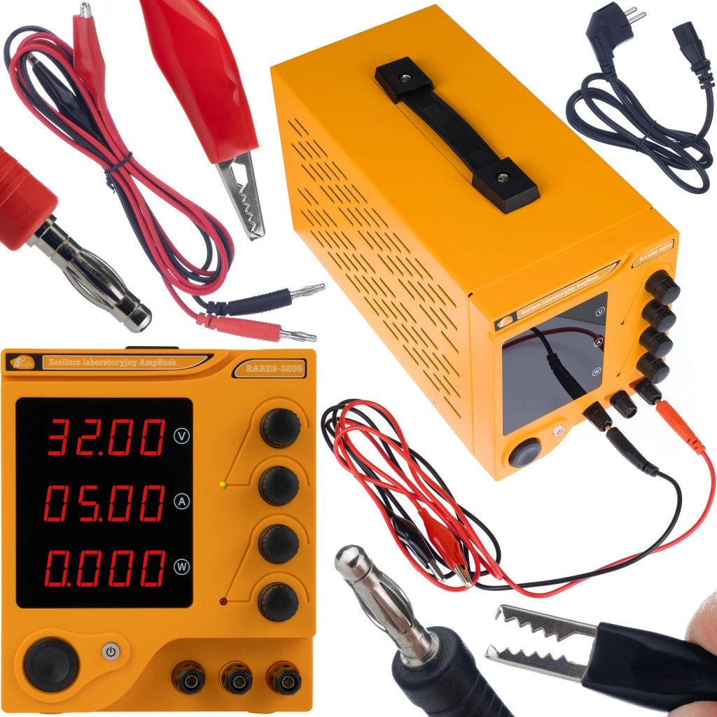 Zasilatore da Laboratorio AmpRush RARES-3205 32V 5A – Precisione Elevata, Display Chiaro