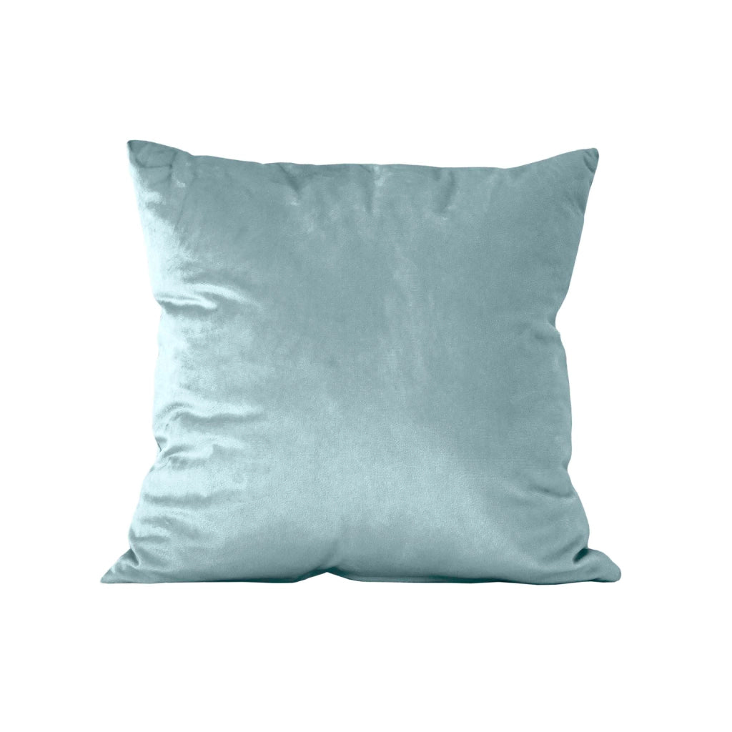 Cuscino quadrato velluto azzurro chiaro - NAURU