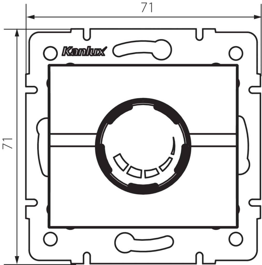 Dimmer rotativo 500W con filtro bianco Kanlux LOGI