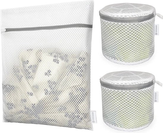 Set per organizzare il bucato - 3 pezzi di struttura a graffetta - organizzatore per intimo e calze