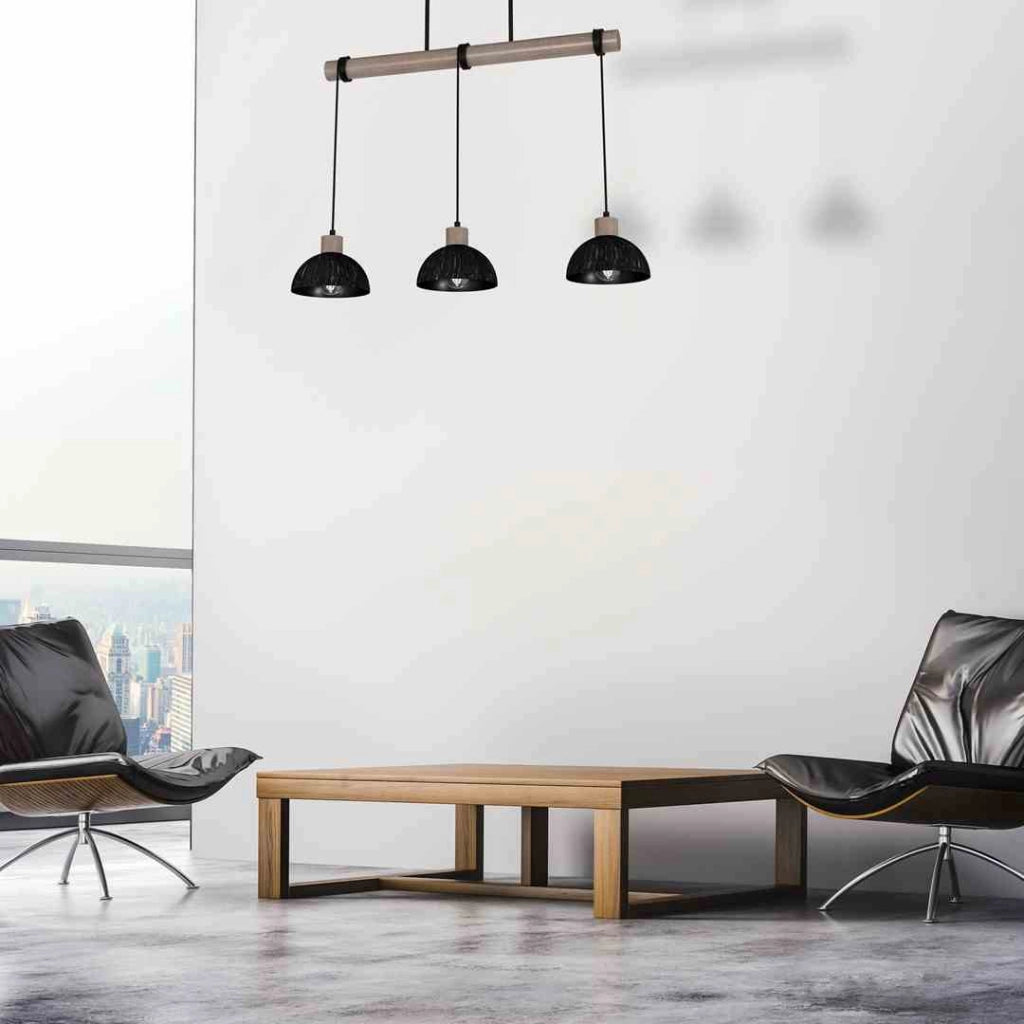 Lampadario sospeso Milagro ERIK MLP7640 3 luci legno