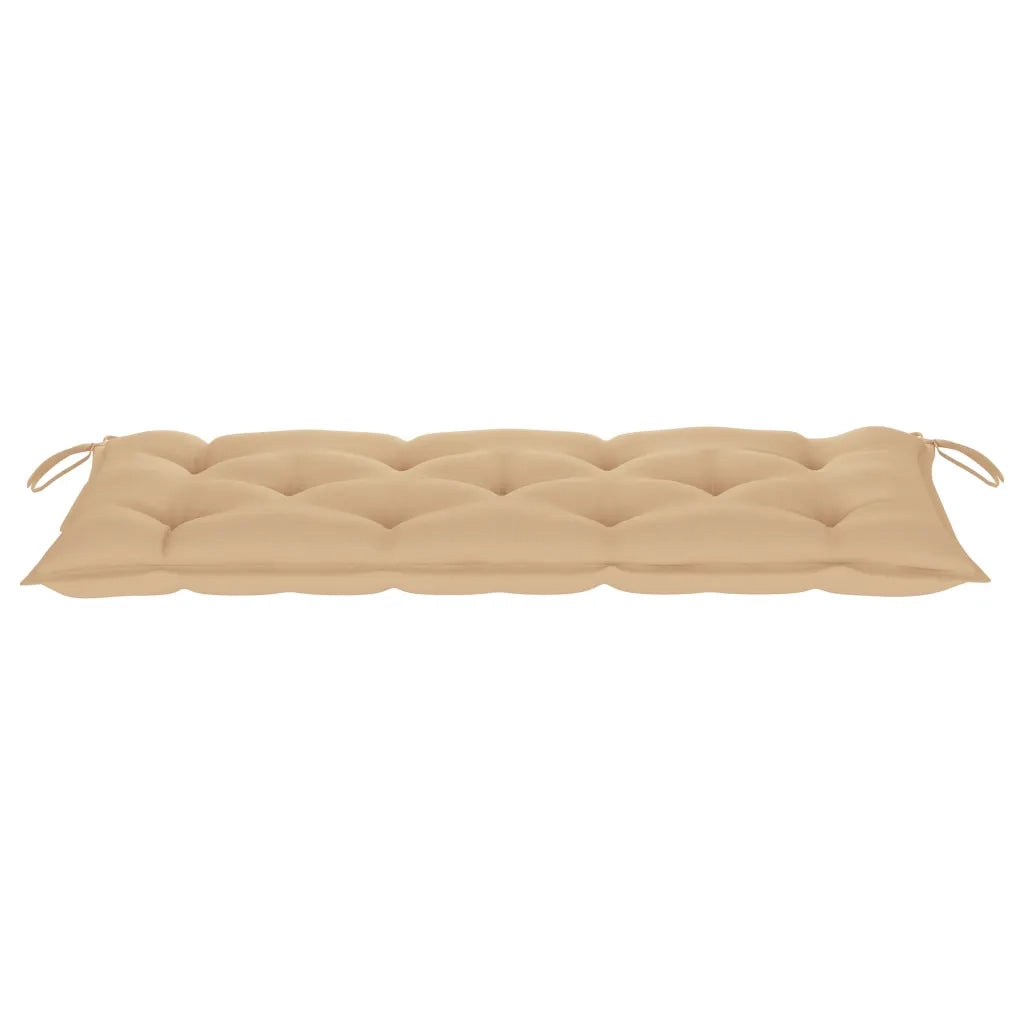 Panca da Giardino Pieghevole con Cuscino 118 cm in Bambù 3063867
