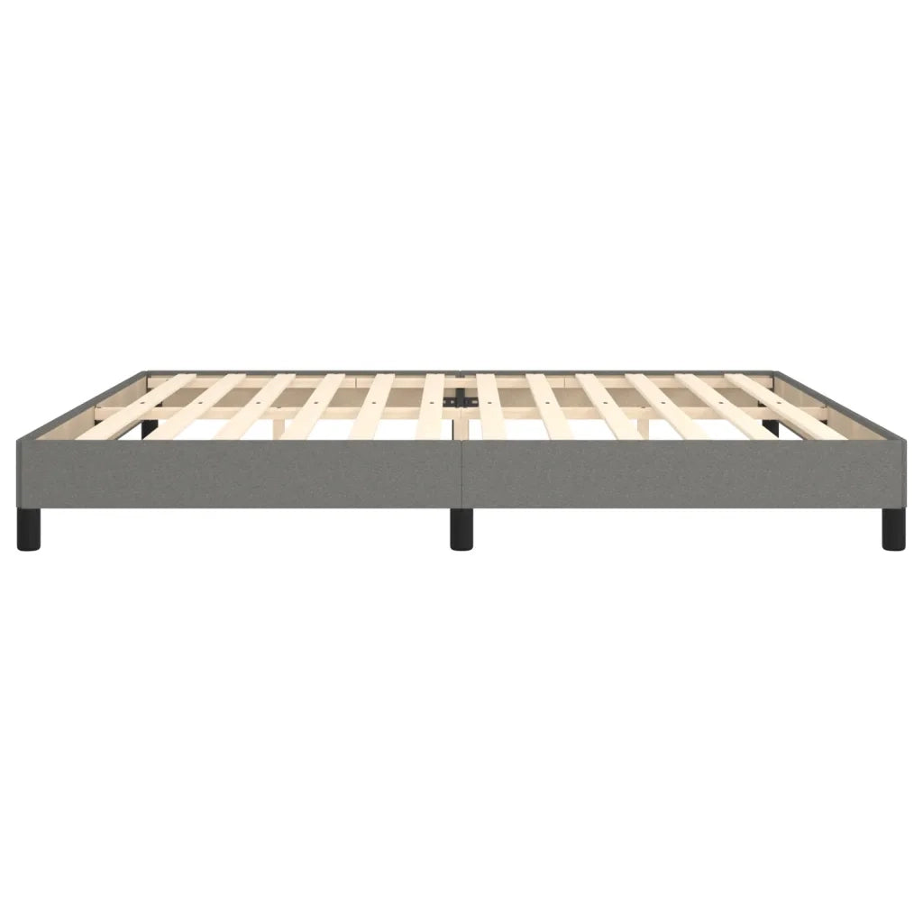 Letto matrimoniale | Letto per adulti | Giroletto senza Materasso Grigio Scuro 200x200 cm Tessuto