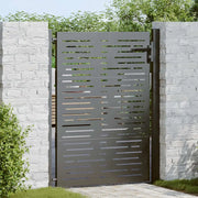 Cancello da giardino con blocco Nero 110 x 155 cm 42015901