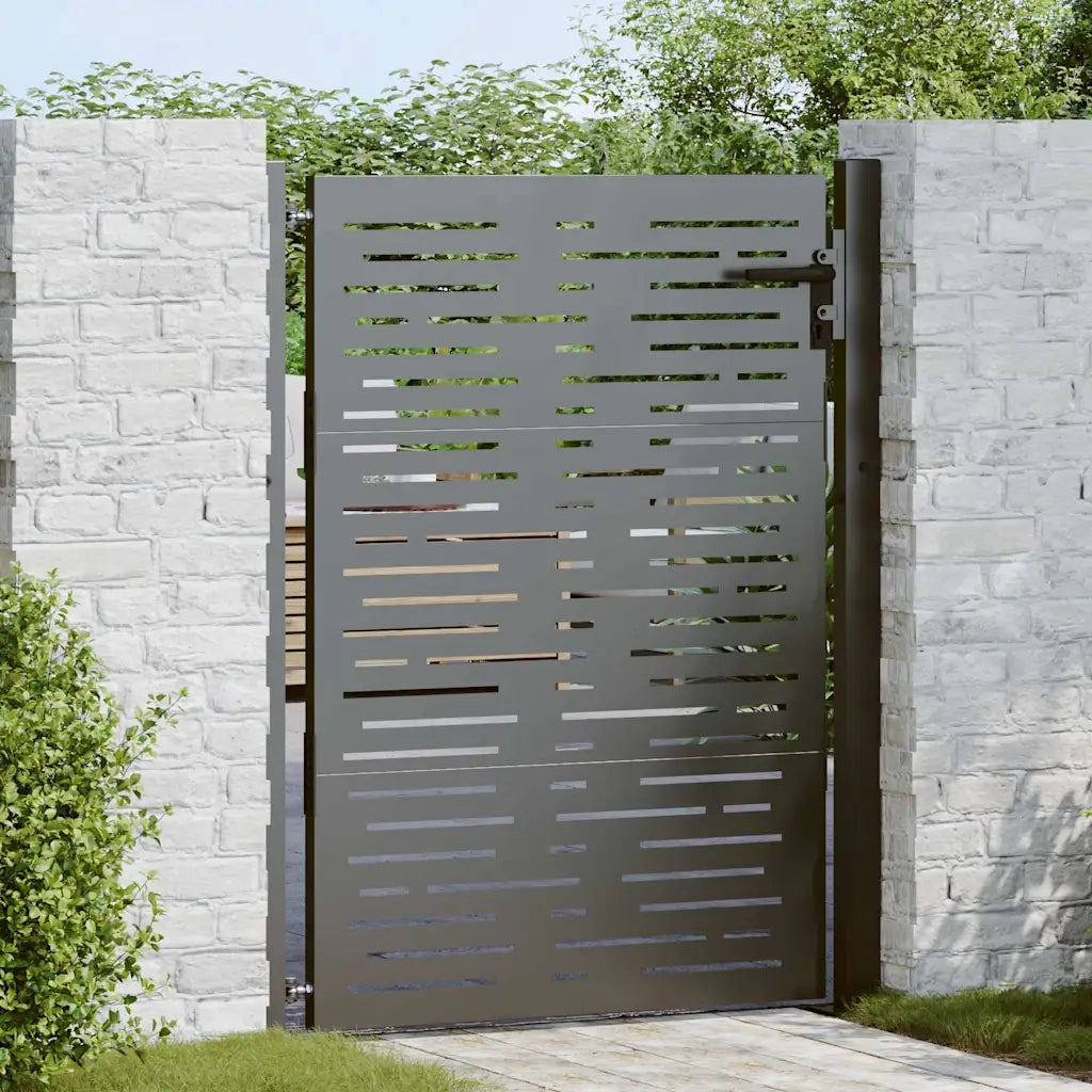 Cancello da giardino con blocco Nero 110 x 155 cm 42015901
