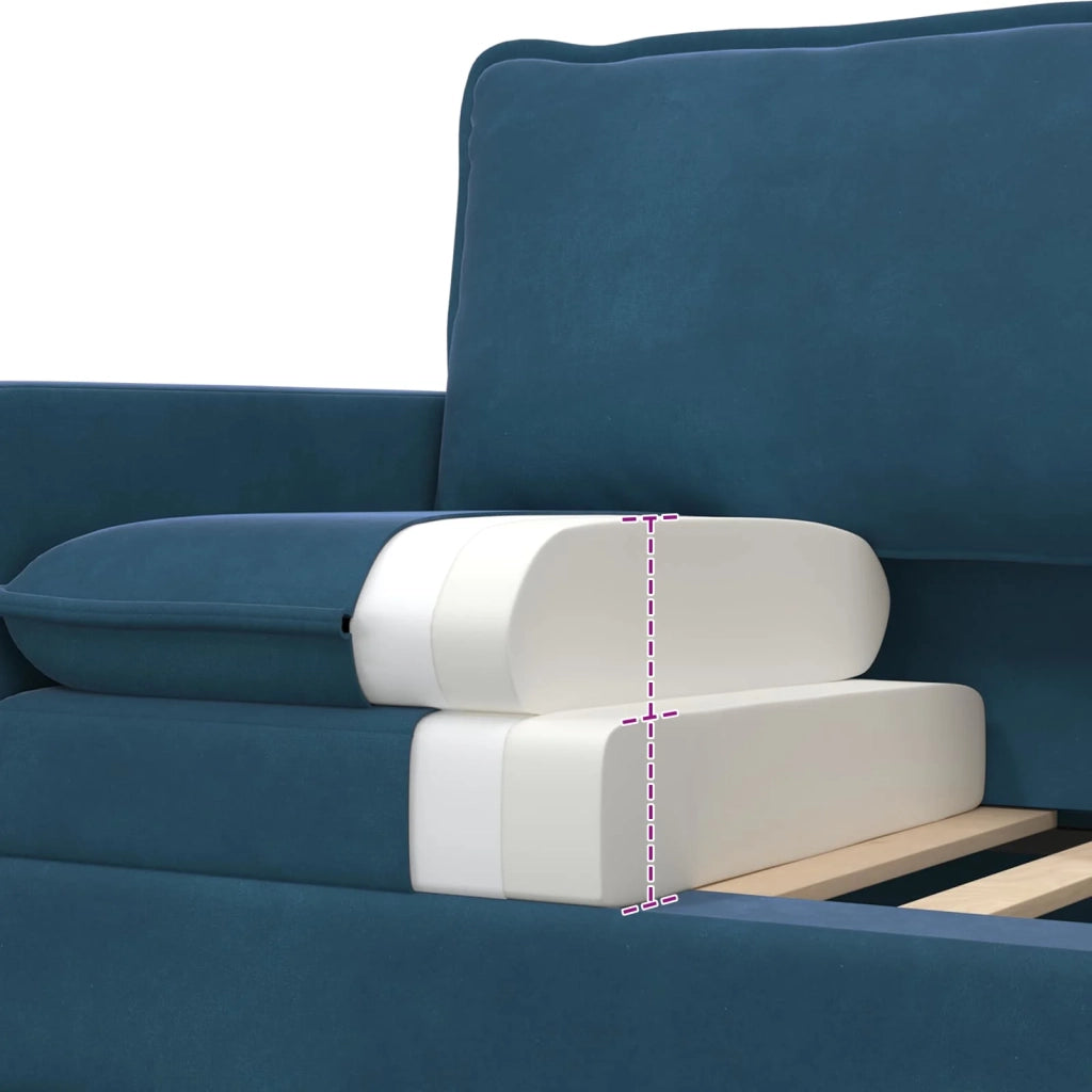 Divano Blu 76 x 81 x 87,5 cm Velluto 42028763