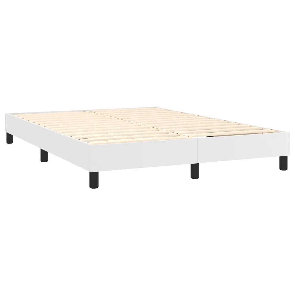 Giroletto a Molle con Materasso Bianco 140x190 cm in Similpelle 3127188