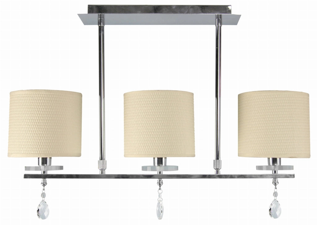 Candellux Estera plafoniera 3xE14 55cm crema cromo